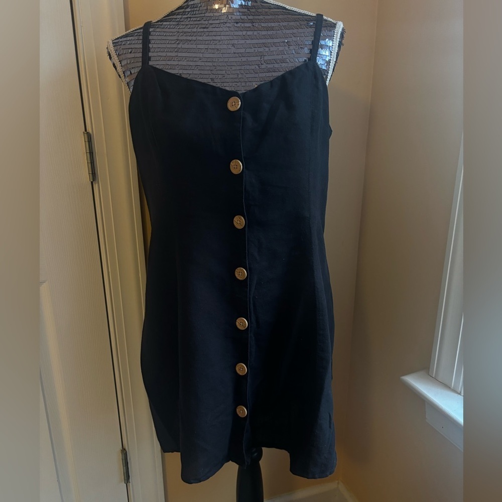 Urban Outfitters Linen Sleeveless Button Up Dress | Size XL